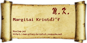 Margitai Kristóf névjegykártya